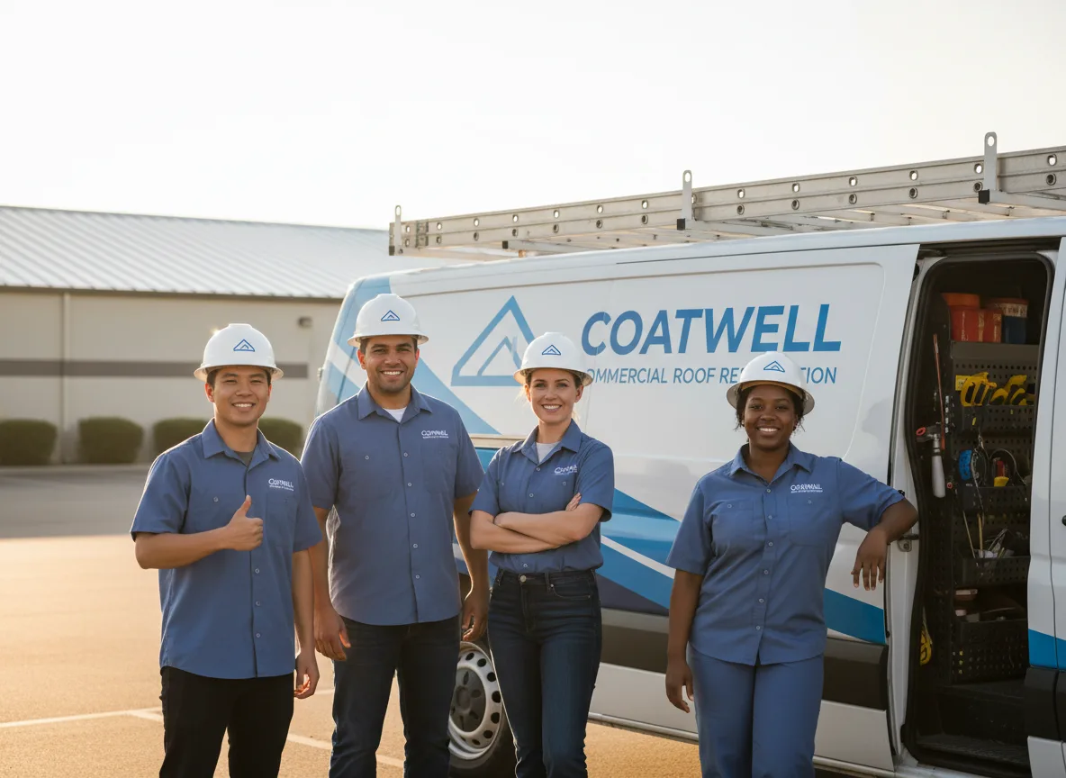 Commercial roof coating company in Linwood, MA